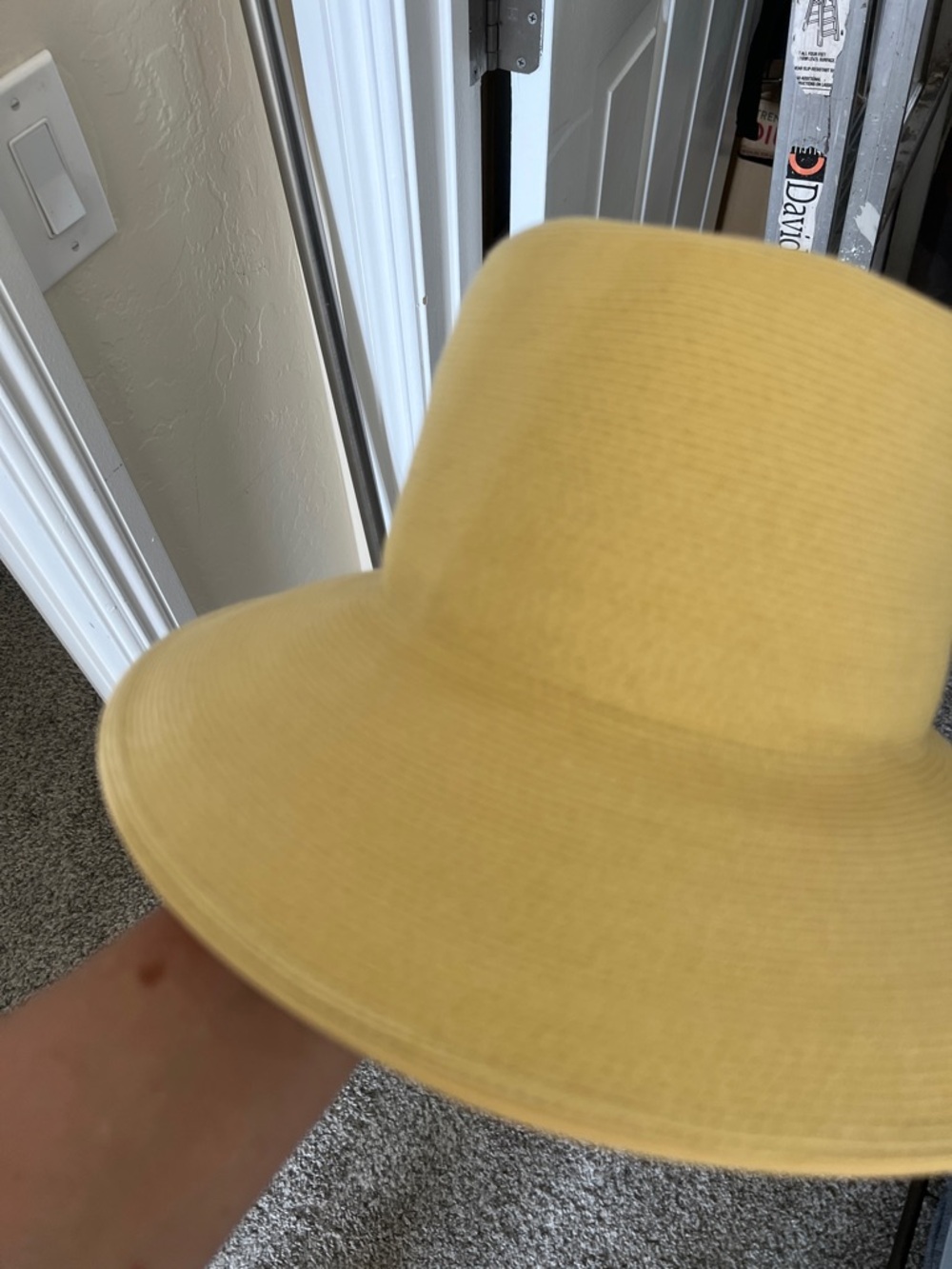 Women's Yellow Wide-Brim Derby Hat